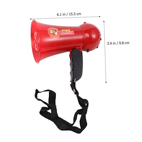 Toddmomy Megafone Criança Alto-Falante Brinquedo Vermelho Criança Cosplay