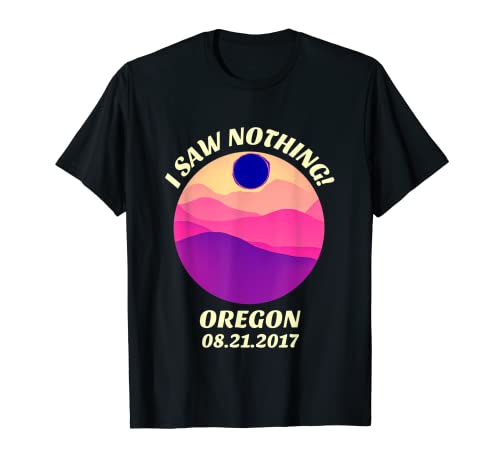 Funny Oregon Solar Eclipse Camiseta - Vintage Mountain Tee Camiseta