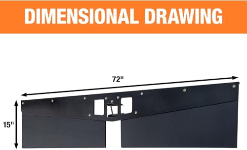 Image of Buyers Products 8597215 No Drill Hitch Mounted Mud Flaps, 15 Inch