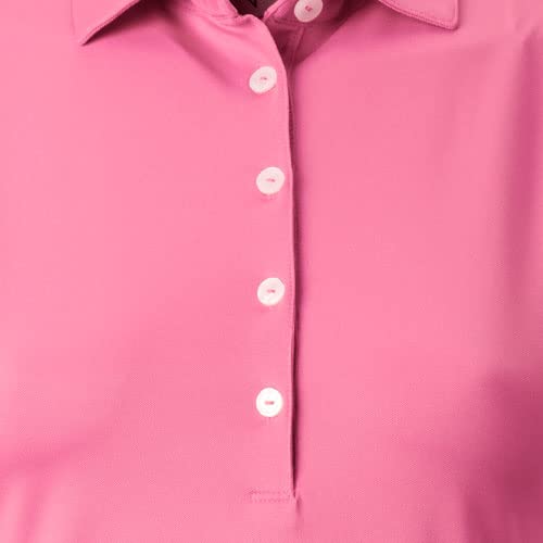 Greg Norman Women's Freedom Pique Sleeveless Golf Polo Light Pink 2Xl