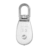 UKCOCO 1pc Lifting Pulley Rotating Single Block for Gym Equipment Heavy-Duty Lifting System for Indoor and Outdoor Use for Climbing and High-