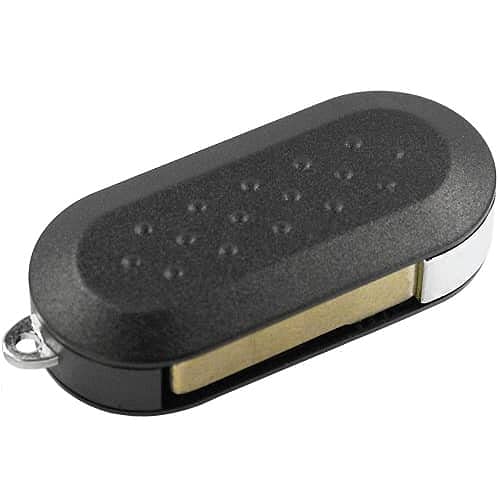 Carcasa de repuesto para llave de coche de 3 botones | Carcasa para llave de mando de coche | Compatible con Fiat y Otros modelos | Con zócalo de pila | Maletero, abrir y cerrar | Negro - imagen 2