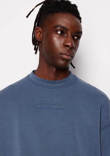 Armani Exchange Men's Modal Cotton Debossed Logo Pullover Crewneck Sweatshirt2