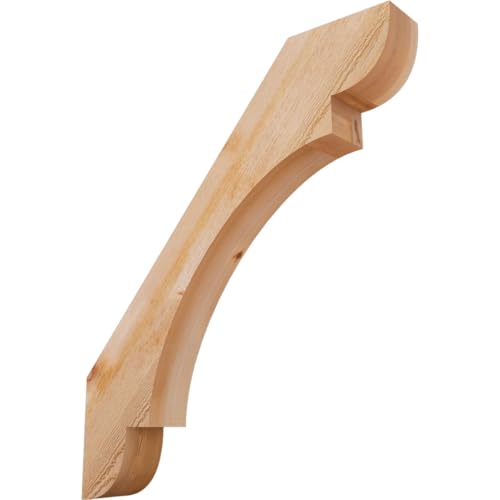Ekena Millwork BRC04X28X32OLY00RWR 4"W x 28"D x 32"H Olympic Rough Sawn Knee Brace, Western Red Cedar