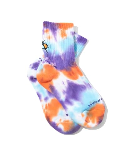 [go slow caravan] タイダイジャガードクウォーターソックス タイダイ２ L