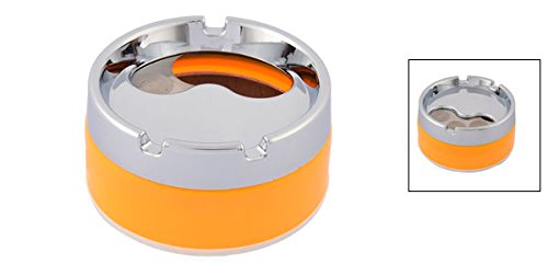 Uxcell Round Wind Resistant Car Ashtray Cigarette Ash Holder Yellow 8.5 X 5Cm #TOP1