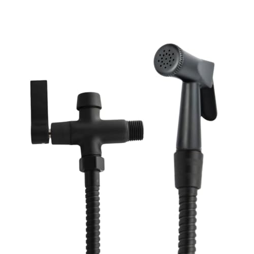 Ducha Higienica Banheiro preto Duas Saidas Chuveirinho Metal Intima com Saída Extra para Sanitario