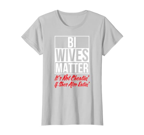 Bi Funny Adult Humor Sex Swinger T-Shirt, Women, Silver Grey, X-Small