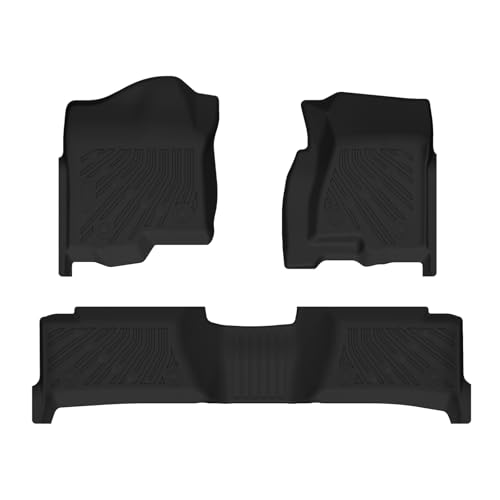 Silverado Floor Mats - Car Mats for Chevy Silverado 1999-2007 /GMC Sierra 1500/2500/3500(Crew Cab)/2000-2006 Escalade/Suburban/GMC Yukon XL, All Weather Floor Mat for Sierra Accessories