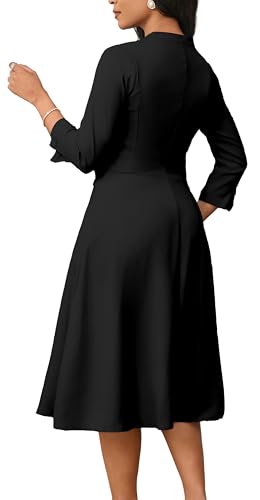 Image of INR Dress for Women Dinner Dress Formal Fit and Flare Elegant Wedding Guest Cocktail Party and Work Dresses