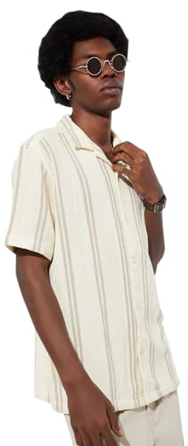 Image of Max Men's Cotton Striped Regular Fit Shirt