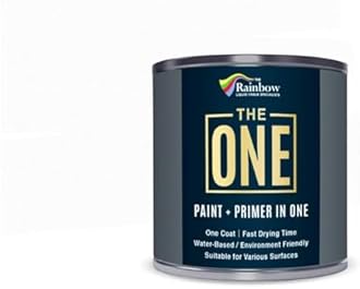 THE ONE All-In-One Paint & Primer - Brilliant White Gloss, 8.5 Fl Oz/250ml | 1 Coat Formula | Easy Indoor & Outdoor Decorating for Home & Garden Walls, Floors & Furniture | Water-Based & Low VOC