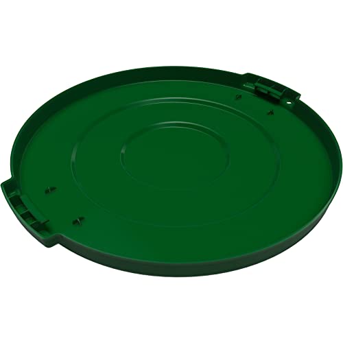 Image of SPARTA Bronco Lid for 10 Gal. Trash Can, Durable, Food-Safe, NSF and HACCP-Compliant, Lid for Commercial Use (Container Sold Separately - Fits Bronco Only), Polyethylene, 10 Gallon, Green (Pack of 6)