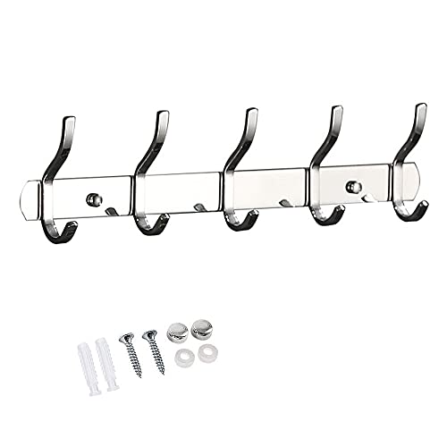Crochet Rack, Porte-Manteau Mural, Portemanteau, Acier Inoxydable 304 Crochet Mural, Crochets Résistant à Vêtements, Patères, Crochets à Vêtements, pour Salle de Bain Chambre Cuisine Cover