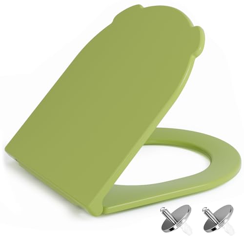 NeoArt Soft Close Toilet Seat – Durable, Environmentally Friendly Urea-Formaldehyde Resin & Fade-Resistant with Quick Release Design for Easy Clean, Universal Fit with Easy Top Fixing, D-Shape