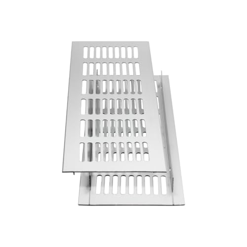Kit com 3 Grades de Ventilação em Alumínio, Passagem de Ar 80x250mm