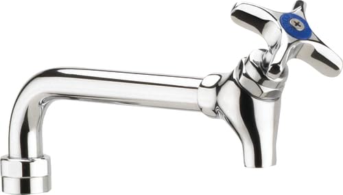 FSE 373-KR-21-442L Replacement Spout with Shut-Off Valve, Royal Series Pot Filler Faucet Part, Cross-Braced Handle Valve, 6 Inch Swing Spout, Commercial Faucet Part Replacement