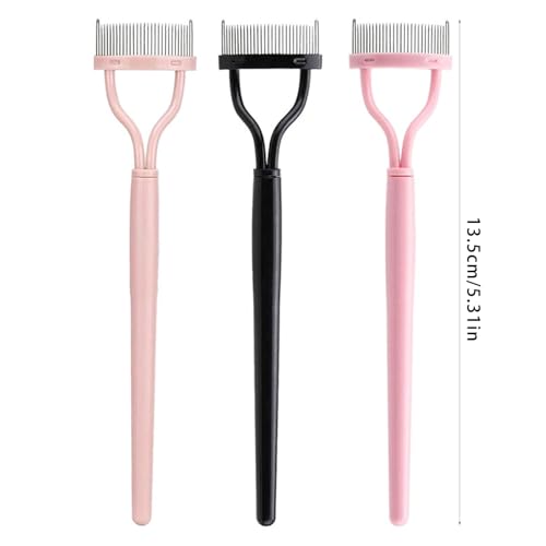 Eyelash Comb Separator Eye Lash Separator Definer Mascara Applicator With Covers Arcs Designed Mascara Brush