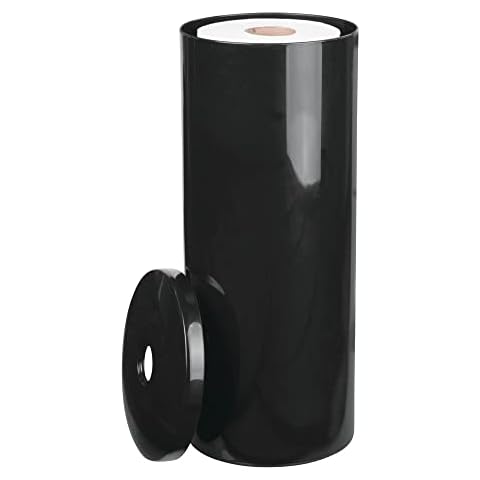 mDesign portarrollos de pie para 3 rollos negro Cover