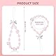 Reownest Handykette Universal 2 PCS Bär Charm Schlüsselanhänger Rosa Kristall Perle Blume bär Design, Cute Aesthetic Armband für Frauen Mädchen, Mehrzweck Handy Zubehör, Tasche für Key Accessories