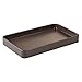 mDesign Modern Decorative Metal Guest Hand Towel Tray Holder Organizer for Disposable Paper Napkins, Jewelry, Makeup - Bathroom Vanity Sink Counter Organization - Unity Collection - Matte Brown