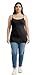 Emmalise Women's Basic Plus Size Long Camisole Cami Top Value Combo - 3Pk - Black, 2XL