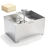 GBKDQQ Prensa de tofu de acero inoxidable con bandeja de goteo y gasa, prensa de queso multifuncional para tofu casero, cocina, restaurante, tofu (16 x 12 x 9 cm)