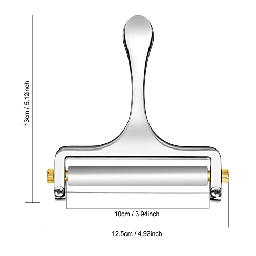 Sopito Stainless Steel Wire Cheese Slicer With 3 Extra Wires Adjustable Thickness, Handheld Cheese Block Cutter for Cheddar, Gruyere, Raclette, Mozzarella