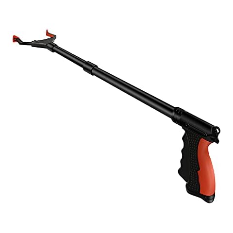 Reacher Grabber Tool, 32" Grabbers for Elderly, Lightweight Extra Long Handy Trash Claw Grabber, Mobility Aid Reaching Assist Tool for Trash Pick Up, Nabber, Litter Picker, Arm Extension (Orange) Cover