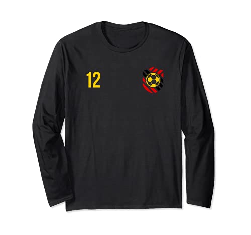 Flag Germany Long Sleeve T-Shirt, Black