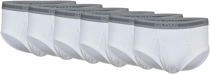 Gildan Men's Underwear Briefs, Multipack, White (12-Pack), Large