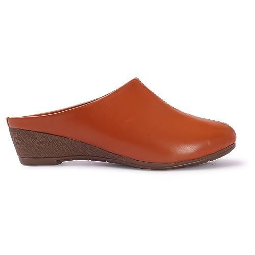 Image of Comfortable Women's Slip-on Wedge Back Open Mules Shoes & Sandals