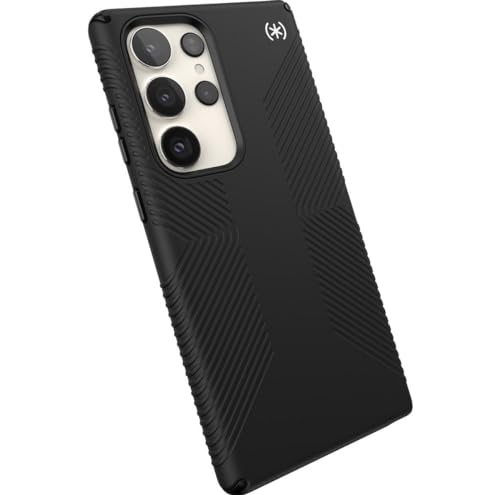 Image of Speck Presidio 2 Grip Samsung Galaxy S23 Ultra Case - Drop & Camera Protection, Soft-Touch Secure Grip, Wireless Charging Compatible, Shock Absorbant, Galaxy S23 Ultra Case - Black