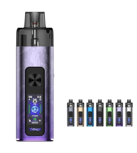 [EF Typhos Pod System Kit 2000mAh 45W 6ml U well ^CtHX |bh dq^oR xCv VAPE { X^[^[Lbg jR`t[ (Polar Purple)