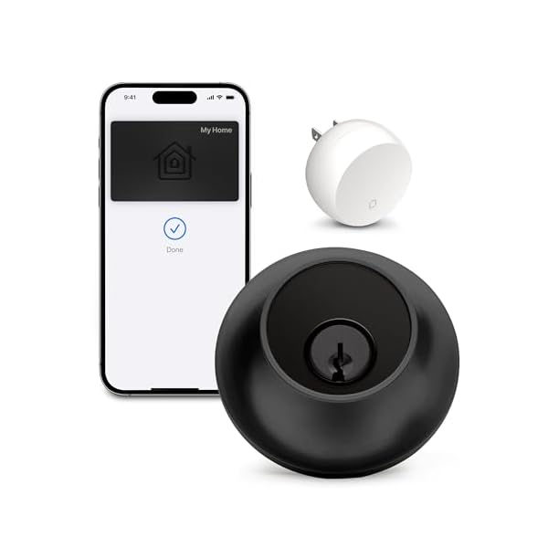 Level Lock+ Connect Wi-Fi Smart Lock Plus Apple Home Keys – Remotely Control from Anywhere – Includes Key Fobs – Works with iOS, Android, Apple HomeKit, Amazon Alexa, Google Home (Matte Black)