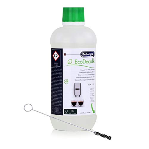 1x EcoDecalk von Delonghi für Kaffeevollautomaten Entkalker und eine Delonghi Reinigungsbürste