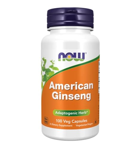 NOW Foods American Ginseng, 100 Capsules, 500 mg (Pack of 3)