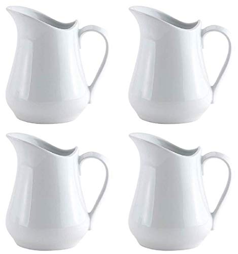 HIC Harold Import Co. Set of 4 Porcelain Creamer Pitcher