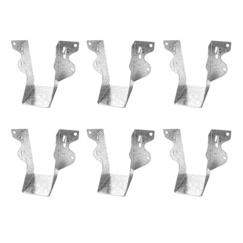 Joist Hangers 2x4 for Wood 20 Gauge Galvanized Face Mount Joist Hanger Bracket for Deck Floor Rafter Framing Ceiling - 6 Pcs