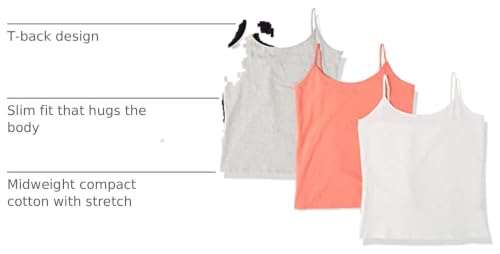 Image of Amazon Essentials Women's Slim-Fit Camisole for Layering and Everyday Wear, Pack of 4