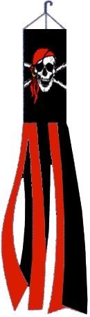 Pirate Windsock (Red Bandana)- 5ft long