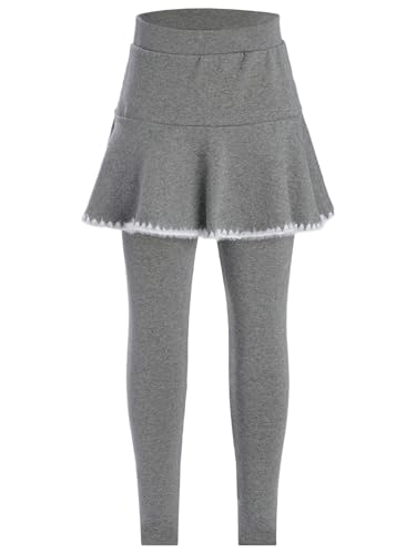 Kids Girls Skirted Leggings Uniform Footless Pantskirt Toddlers Tutu Ruffle Pants Stretchy School Tights3