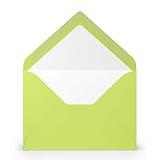 PAPERADO - 500 buste per lettere DIN B6, colore verde chiaro e giallo-verde, 100 g/m², senza finestra, 17,8 x 12,5 cm, con chiusura a punta e adesivo umido