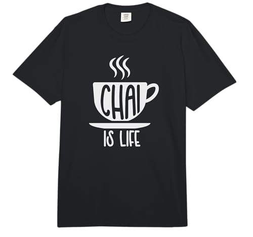 Image of Chai is Life Spice Tea Coffee Lover Black Tea Masala Milk Comfort Colors Adult Heavyweight T-Shirt
