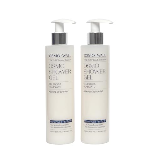 Osmowall KIT 2 OSMO SHOWER GEL Doccia Idratante, Emolliente e Rilassante. Delicato, con Gel di Aloe Vera Concentrato da agricoltura biologica. Rispetta il PH naturale della pelle. Unisex. 2X250ml