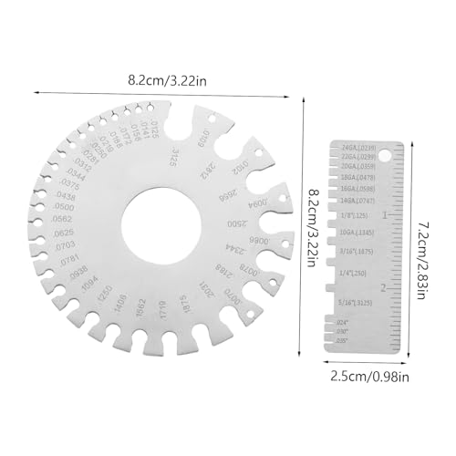 Juego de 3 Calibradores de Grosor para Soldadura ABOOFAN en Acero Inoxidable Robusto miniatura 2