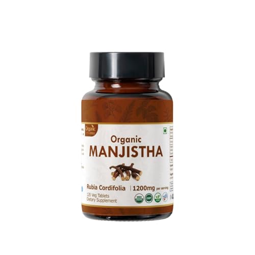 ORGANIC SPREE MANJISTHA 120 Tablets | Rubia Cordifolia (Manjistha) | USDA Organic Certified | Organic and Natural 120tab (1)