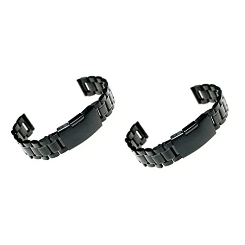 Bracelet montre acier noir universel de remplacement Mikikit boucle déployante