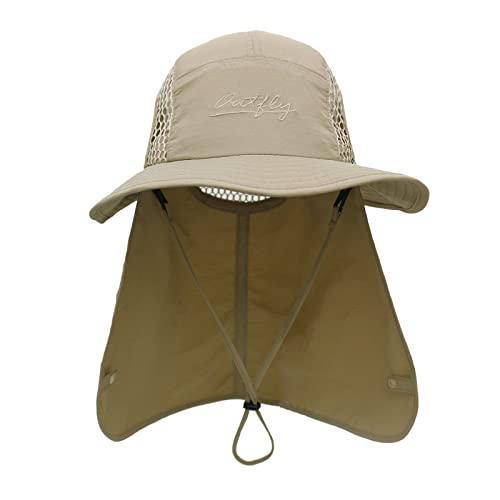 VanderHOME Chapeau Randonnée Homme Femme Chapeau Anti UV Protection du Cou Pliable Réglable Maille Respirante Chapeau de Soleil pour Homme Femme pour Voyage Pêche Jardin Camping Cover