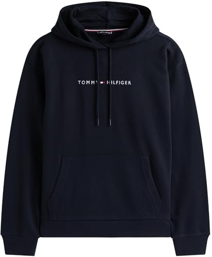 Tommy Hilfiger Uomo Felpa Con Cappuccio, Blu (Desert Sky), Xl - 5